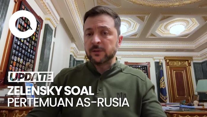 Video Respons Zelensky Terkait Pertemuan AS-Rusia Bahas Gencatan Senjata