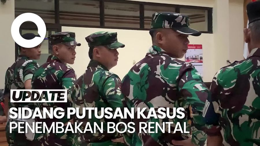 Video: 3 Oknum TNI Kasus Penembakan Bos Rental Mobil Hadapi Sidang Putusan