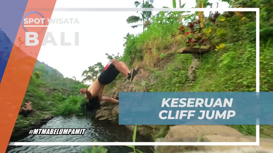 Bersenang-senang Saat Cliff Jump di Air Segar, Lemukih, Bali