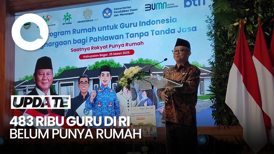 Video Mendikdasmen: 483.816 Guru di RI Belum Punya Rumah