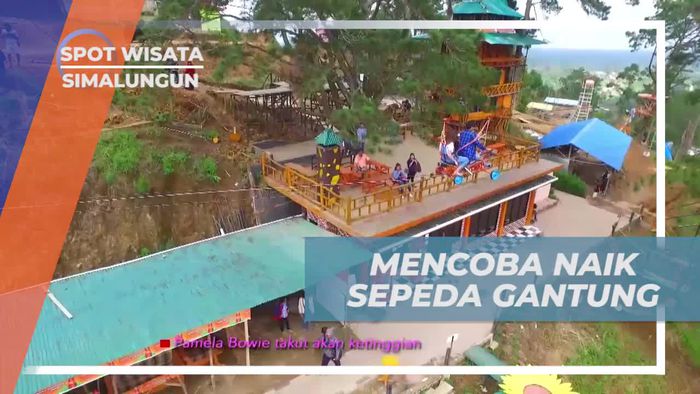 Mencoba Adrenalin Naik Sepeda Gantung di Ketinggian Simalungun