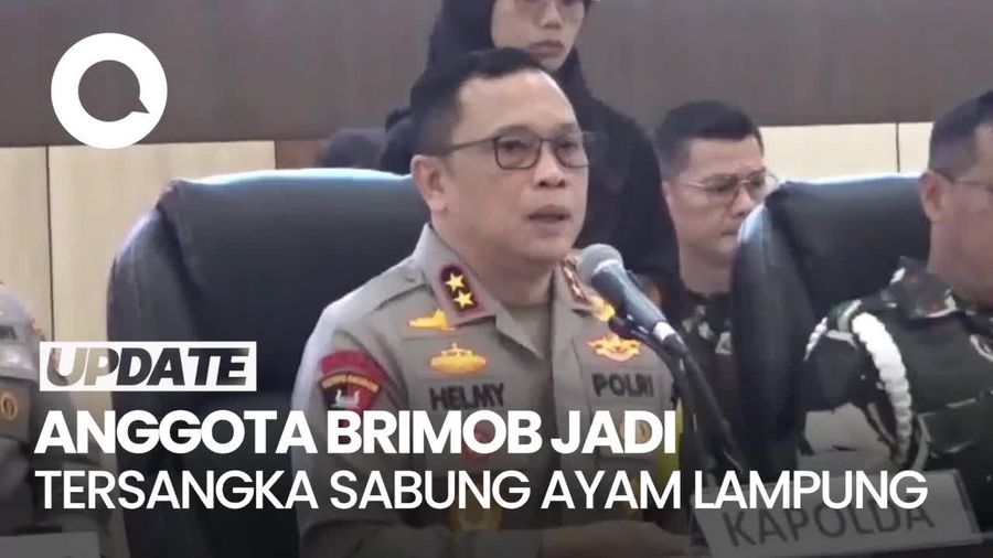 Video Anggota Brimob Polda Sumsel Turut Jadi Tersangka Perjudian Sabung Ayam Lampung