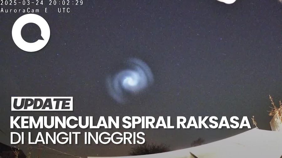 Video Penjelasan Ilmiah soal Fenomena Spiral Raksasa di Langit Inggris