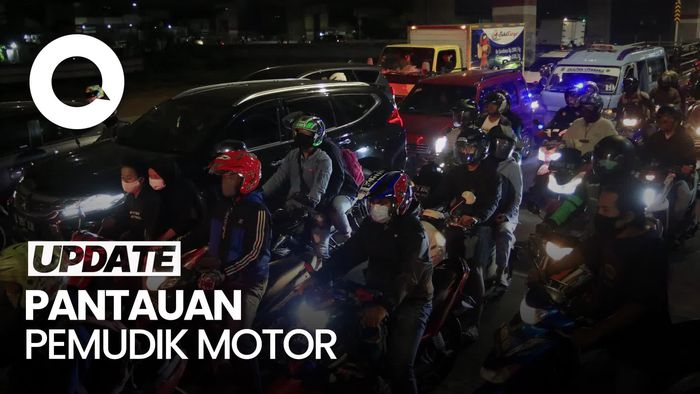 Video: Pemudik Motor Mulai Ramai di Jalur Mudik Kalimalang Bekasi