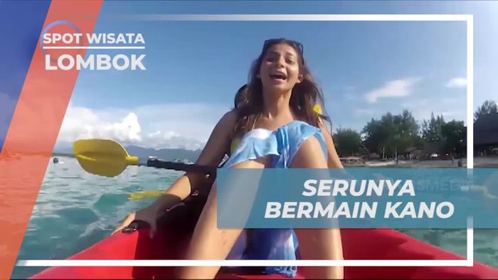 Bermain Kano Seru Bersama di Gili Trawangan, Lombok