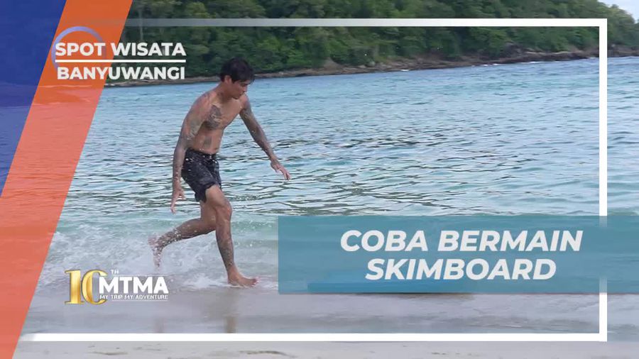 Uji Diri dengan Bermain Skimboard di Pantai Wedi Ireng, Banyuwangi
