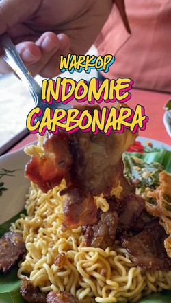 Warkop dengan Menu Indomie Carbonara dan Sapi Asap