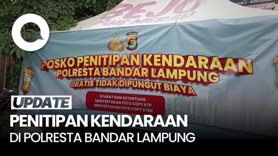 Video: Polresta Bandar Lampung Buka Layanan Penitipan Kendaraan bagi Pemudik