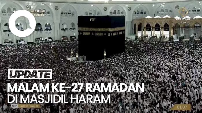 Video: Suasana Masjidil Haram Penuh pada Malam ke-27 Ramadan