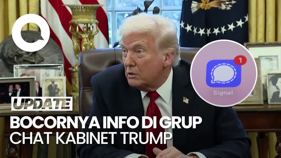 Video Trump Sebut Signal Aplikasi Cacat Setelah Info Operasi Militer AS Bocor