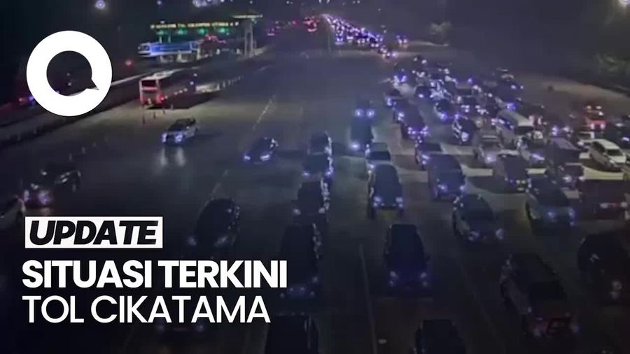 Video Antrean Kendaraan di Gerbang Tol Cikatama