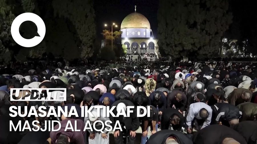 Video: Ratusan Ribu Warga Palestina Iktikaf di Masjid Al Aqsa 