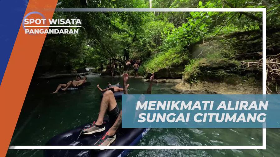 Bersantai dan Menikmati Aliran Sungai Citumang di Pangandaran