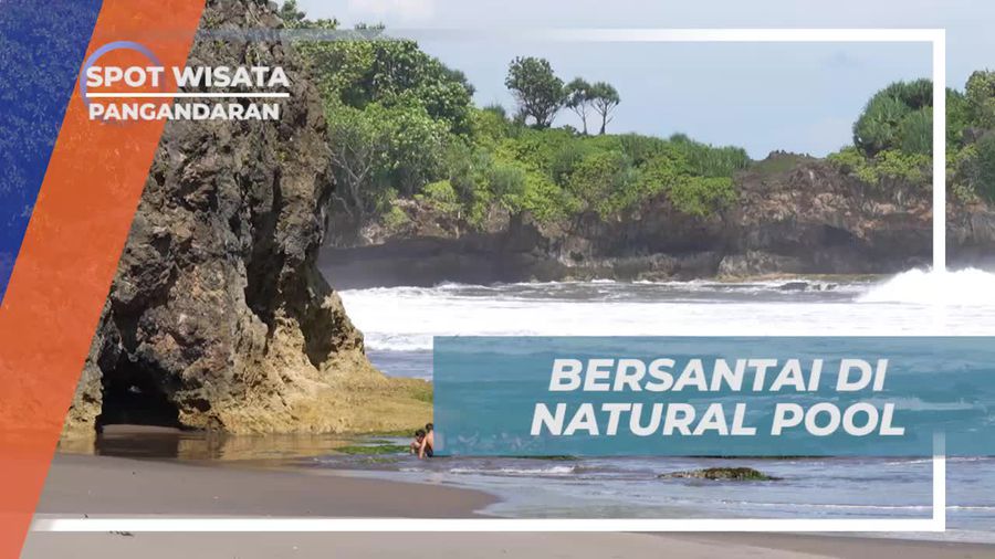 Bersantai di Natural Pool yang Menyegarkan di Pantai Madasari, Pangandaran
