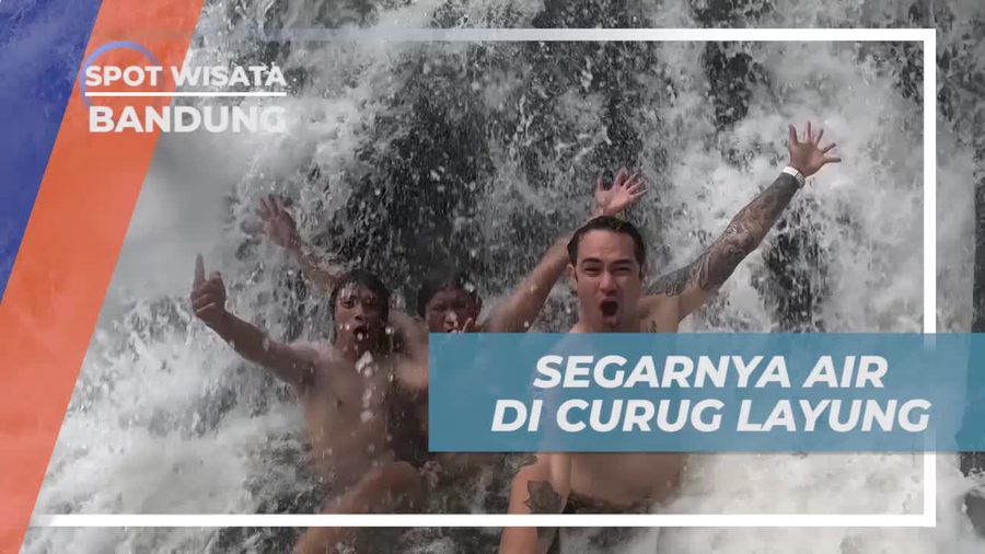 Merasakan Segarnya Aliran Air di Curug Layung, Bandung  