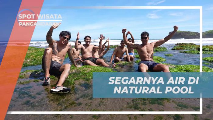 Menikmati Segarnya Air Natural Pool di Pantai Madasari, Pangandaran