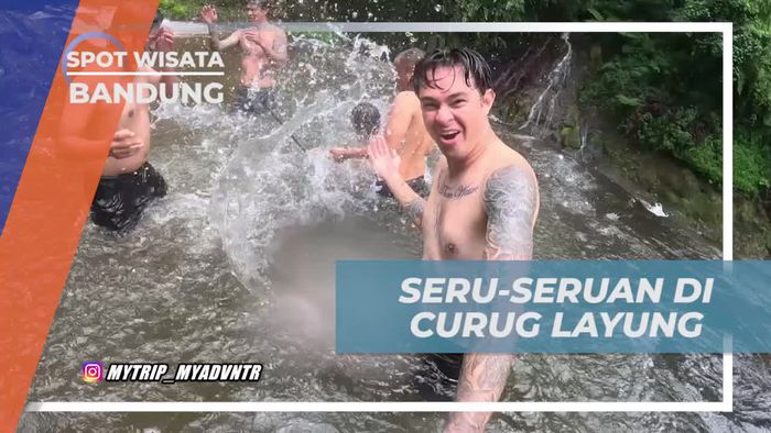 Bergembira Bersama Teman Lokal di Curug Layung, Bandung  