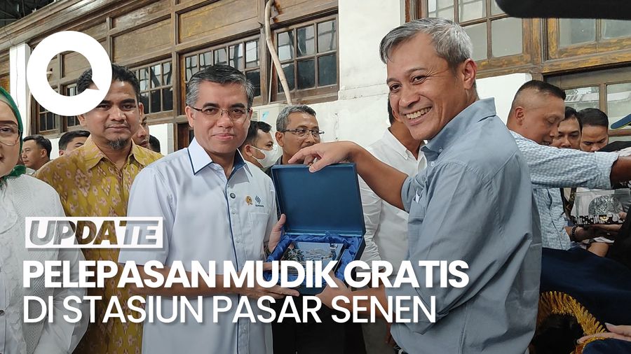Video: Menaker Lepas 600 Pemudik di Stasiun Pasar Senen