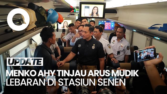 Video: Menko AHY-Wamen BUMN Tinjau Puncak Arus Mudik Lebaran di Stasiun Senen
