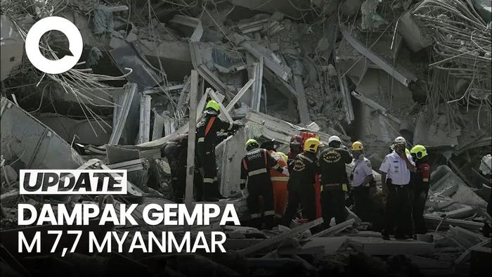 Video: Dampak Gempa M 7,7 Myanmar, Bangunan Runtuh hingga Kondisi Bendungan Dipantau