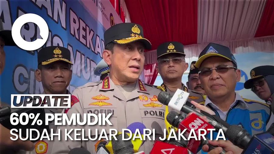 Video H-3 Lebaran, Wakapolri: 60% Pemudik Sudah Keluar dari Jakarta