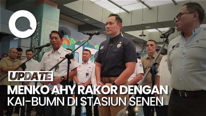 Video: Menko AHY Rakor dengan KAI-BUMN Kawal Transportasi Mudik