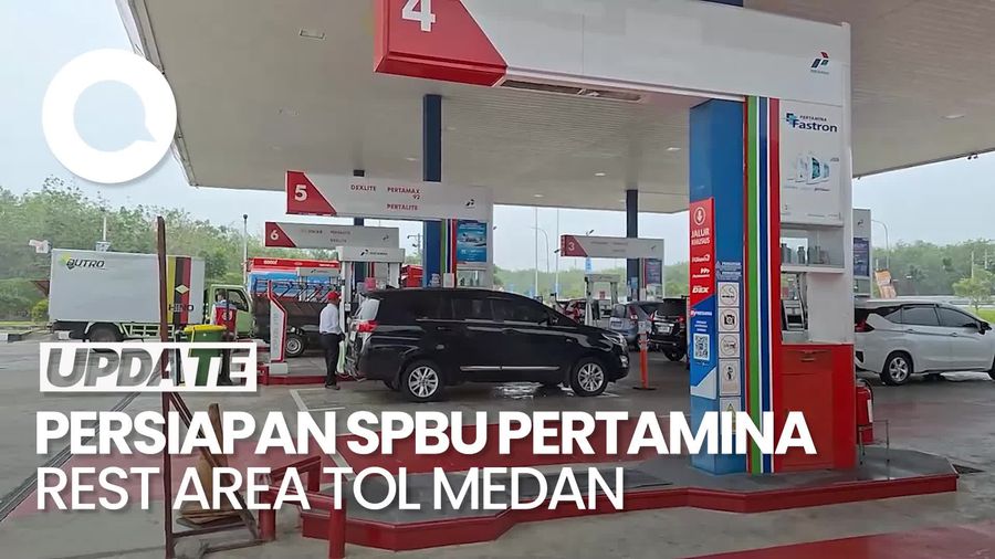 Video: Pertamina Pastikan SPBU Rest Area Tol Medan-Tebing Tinggi Siap Sambut Pemudik