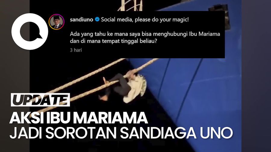 Video: Ibu Mariama Panjat Tali Kapal Demi Nafkahi 5 Anak, Kini Dicari Sandiaga Uno