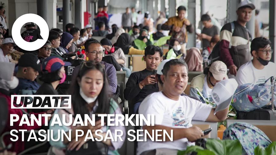 Video: Stasiun Pasar Senen Ramai di H-2 Lebaran 