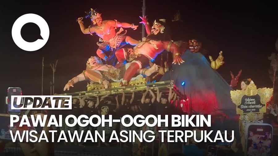 Video: Wisatawan Asing Terpukau dengan Pawai Ogoh-ogoh di Kuta