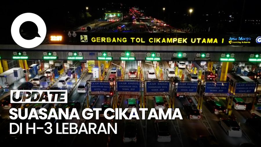 Video: Gerbang Tol Cikatama Padat, 1,1 Juta Pemudik Sudah Tinggalkan Jabodetabek