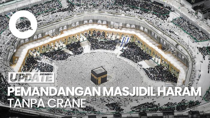 Video: Setelah Nyaris 15 Tahun, Ini Potret Langit Masjidil Haram Tanpa Crane