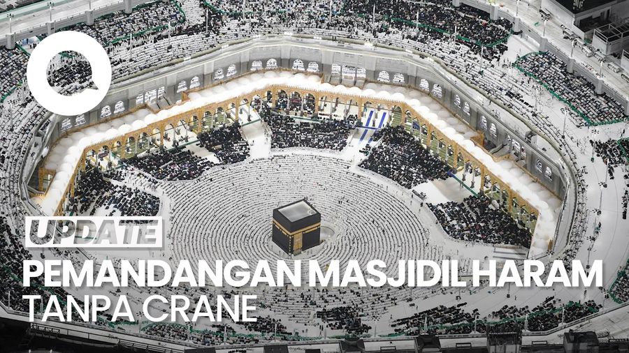 Video: Setelah Nyaris 15 Tahun, Ini Potret Langit Masjidil Haram Tanpa Crane