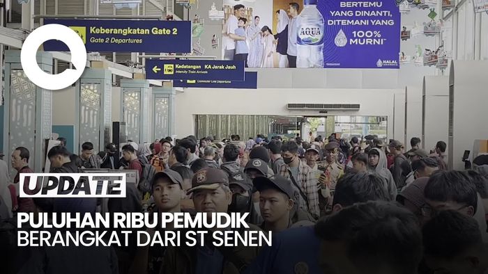 Video: H-2 Lebaran, 27.934 Pemudik Berangkat dari Stasiun Pasar Senen