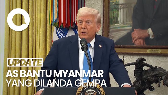 Video Trump Janji Bantu Myanmar yang Dilanda Gempa