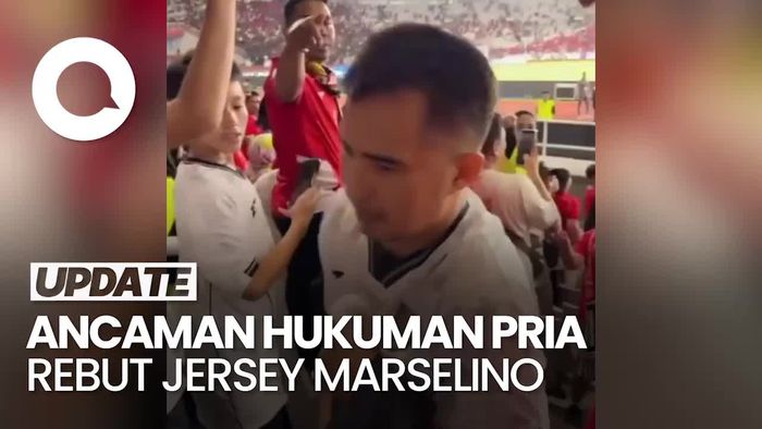 Video: Pria Rebut Jersey Marselino Terancam Larangan Nonton Timnas di Stadion