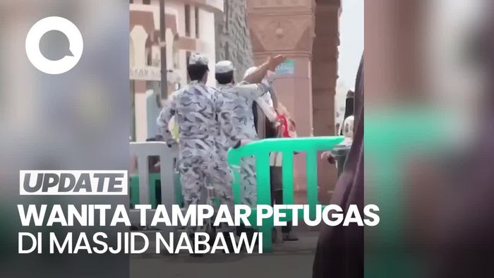 Video: Viral Wanita Tampar Petugas Keamanan di Masjid Nabawi Madinah