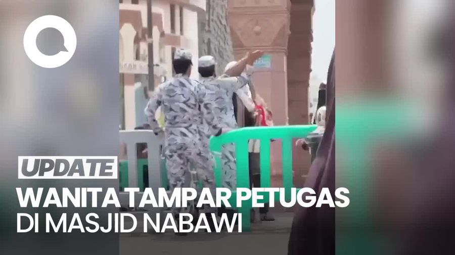 Video: Viral Wanita Tampar Petugas Keamanan di Masjid Nabawi Madinah