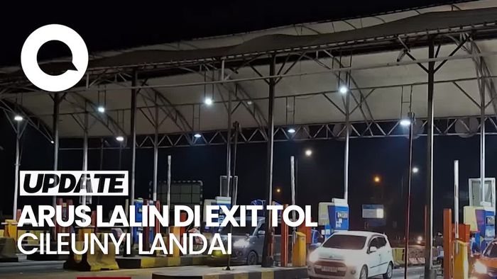 Video Arus Lalin di Exit Tol Cileunyi Landai di Malam Takbiran