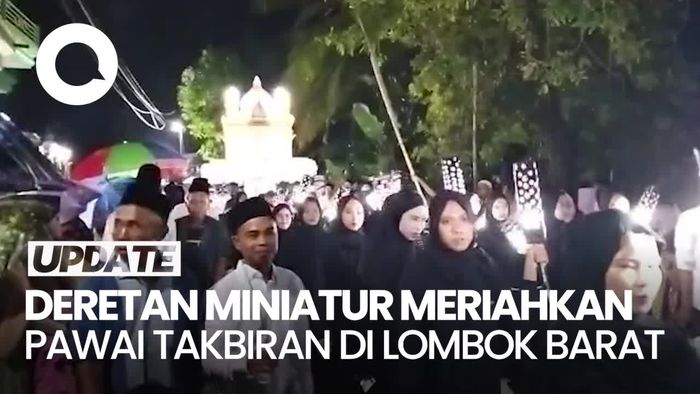 Video: Jin Ifrit hingga Perahu Nabi Nuh Meriahkan Pawai Takbiran di Lombok