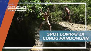 Uji Nyali Melompat di Spot Menarik Curug Panoongan, Jawa Barat
