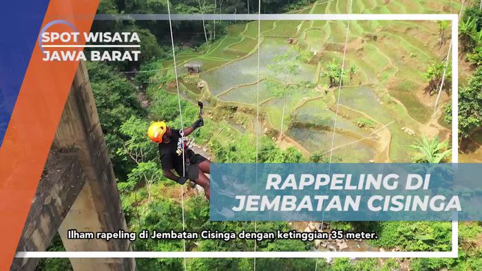 Rasakan Sensasi Rappeling di Jembatan Baru Cisinga, Jawa Barat