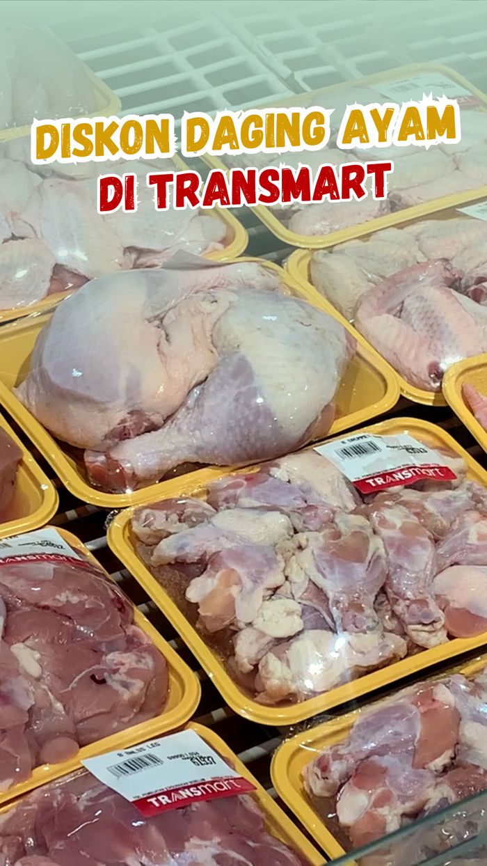 Video: Daging Ayam Banting Harga di Transmart, Cocok Dimasak Opor Buat Lebaran! 