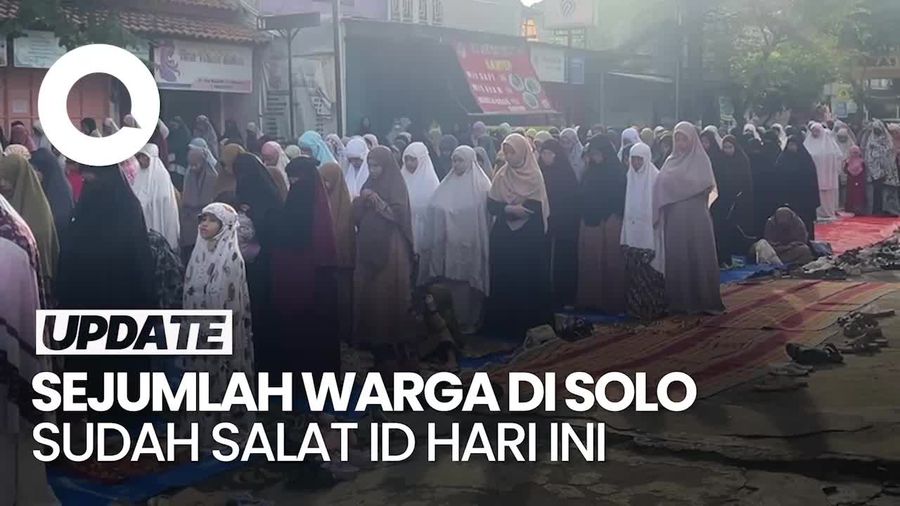 Video: Ikuti Rukyat Global, Sejumlah Warga di Solo Gelar Salat Id Hari Ini