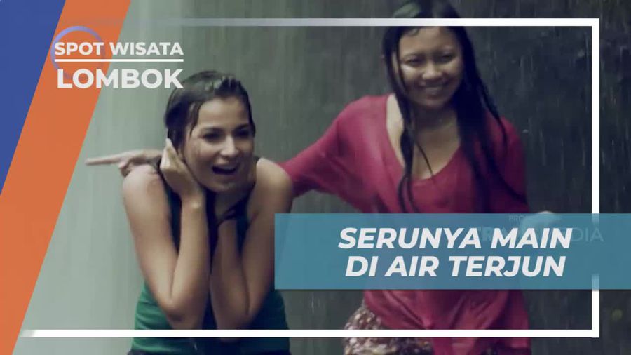 Bermain Water Fun di Air Terjun yang Menakjubkan di Lombok