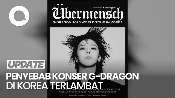 Video Permintaan Maaf Agensi soal Konser G-Dragon di Korea Molor