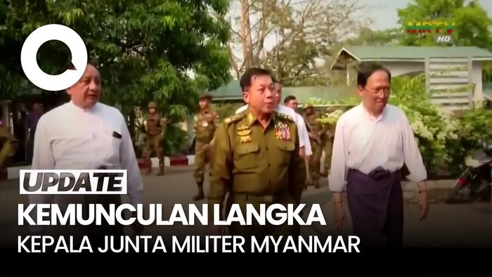 Video: Jarang Muncul, Kepala Junta Militer Myanmar Tiba-tiba Cek Lokasi Gempa