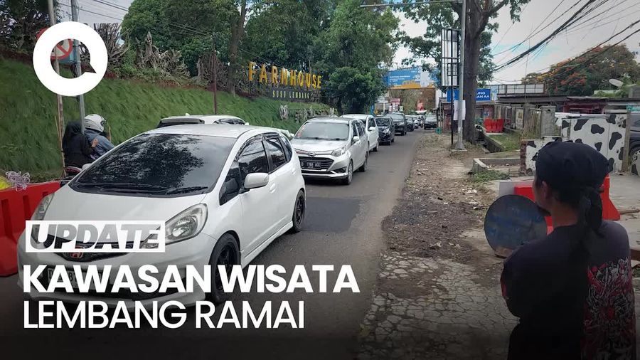  Video: Lembang Ramai di Hari-H Lebaran, Antrean Kendaraan Mengular