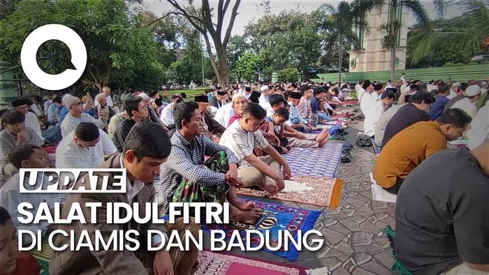 Video Salat Id di Alun-alun Ciamis hingga Badung Bali