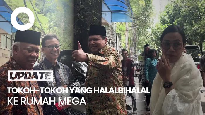 Video: Sri Mulyani hingga Budi Sadikin Halalbihalal ke Rumah Megawati